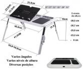 Mesa Notebook Com Cooler Suporte Base Porta Copo Mouse