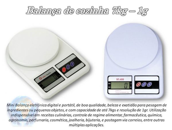 Balança Digital Eletrônica Alta Precisão Pesa De 1kg Até 7kg